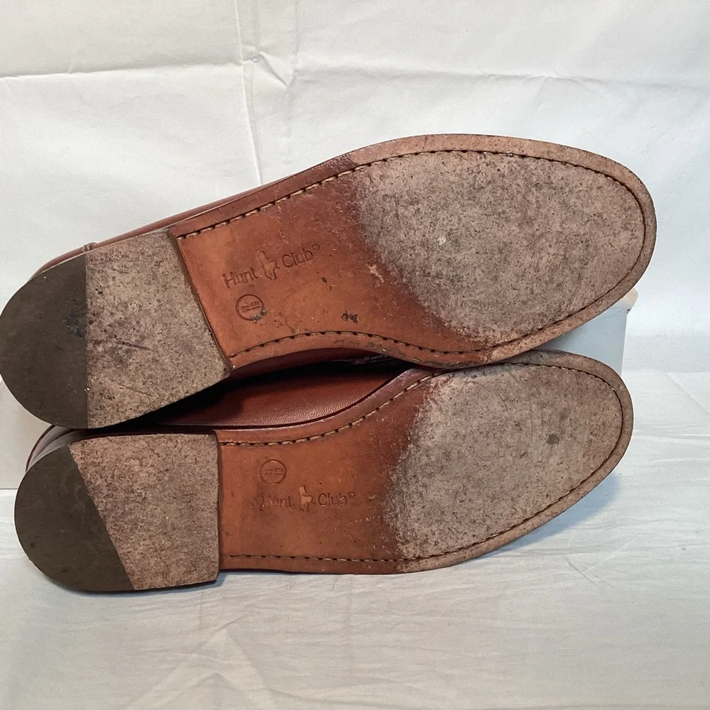 Men’s Hunt Club Brown Leather Tassel Loafers Size 8 1/2 - Picture 10 of 10